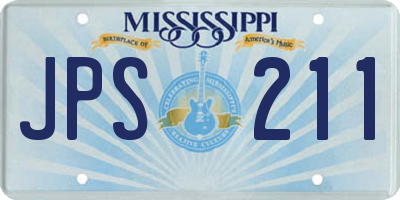 MS license plate JPS211