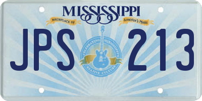 MS license plate JPS213