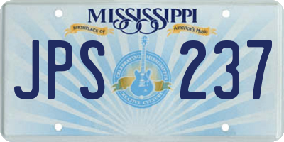 MS license plate JPS237