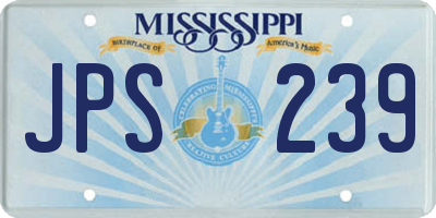 MS license plate JPS239