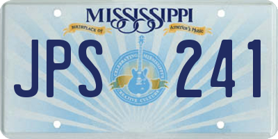 MS license plate JPS241