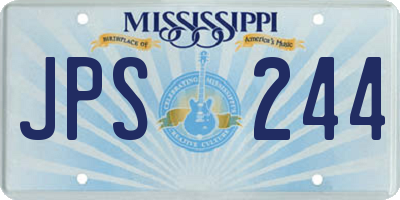 MS license plate JPS244