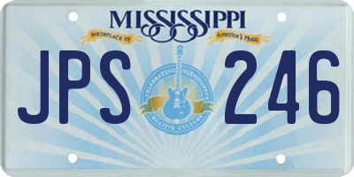 MS license plate JPS246