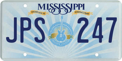 MS license plate JPS247
