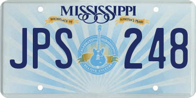MS license plate JPS248