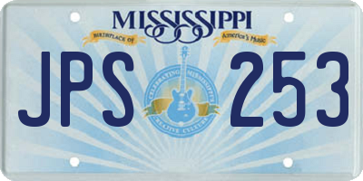 MS license plate JPS253