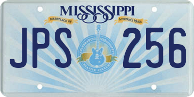 MS license plate JPS256