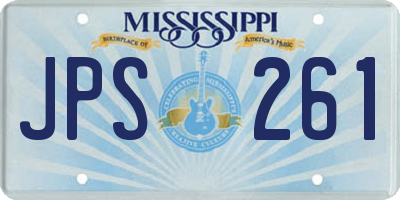 MS license plate JPS261