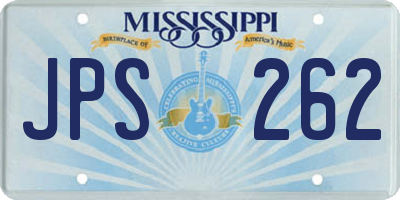 MS license plate JPS262
