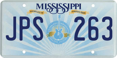 MS license plate JPS263