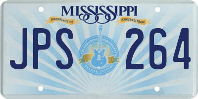 MS license plate JPS264