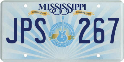 MS license plate JPS267