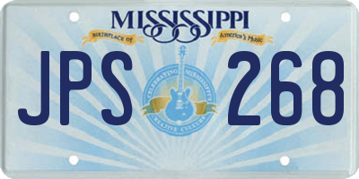 MS license plate JPS268