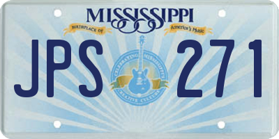 MS license plate JPS271