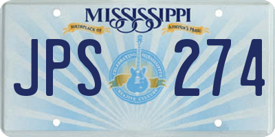 MS license plate JPS274