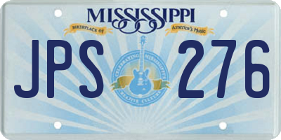 MS license plate JPS276