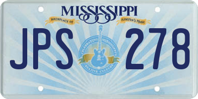MS license plate JPS278