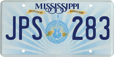 MS license plate JPS283