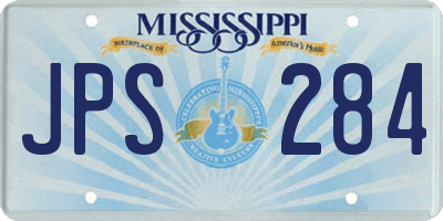 MS license plate JPS284