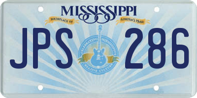 MS license plate JPS286