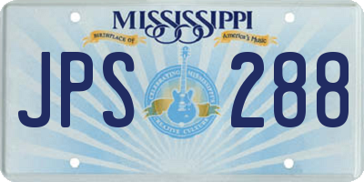 MS license plate JPS288