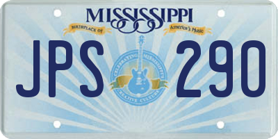 MS license plate JPS290
