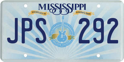 MS license plate JPS292