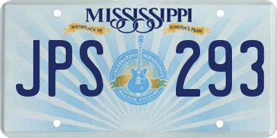 MS license plate JPS293