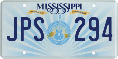 MS license plate JPS294