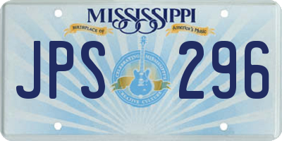 MS license plate JPS296