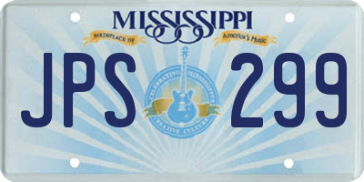 MS license plate JPS299