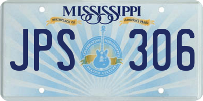 MS license plate JPS306