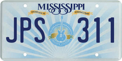 MS license plate JPS311