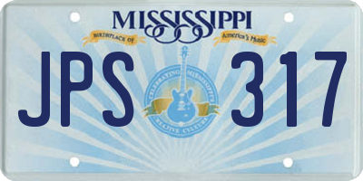 MS license plate JPS317