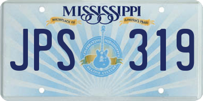 MS license plate JPS319