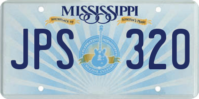 MS license plate JPS320