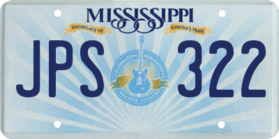 MS license plate JPS322