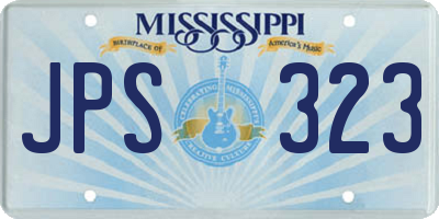 MS license plate JPS323