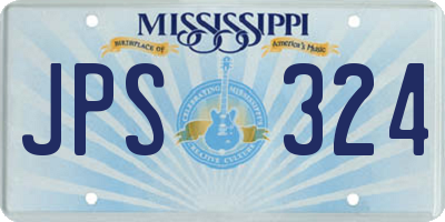 MS license plate JPS324