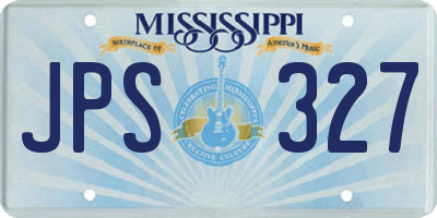 MS license plate JPS327