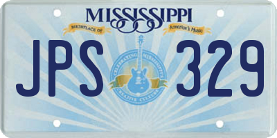 MS license plate JPS329