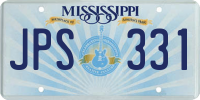 MS license plate JPS331