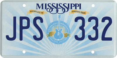 MS license plate JPS332