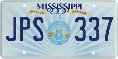 MS license plate JPS337