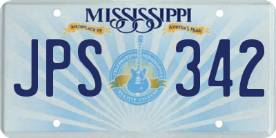 MS license plate JPS342
