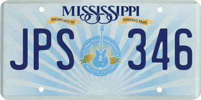 MS license plate JPS346