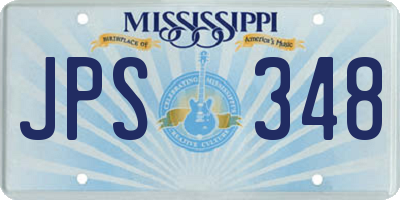 MS license plate JPS348