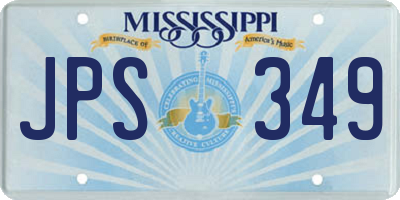 MS license plate JPS349