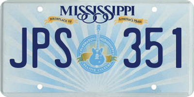 MS license plate JPS351