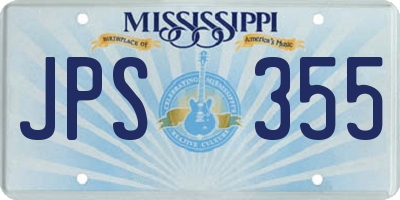 MS license plate JPS355